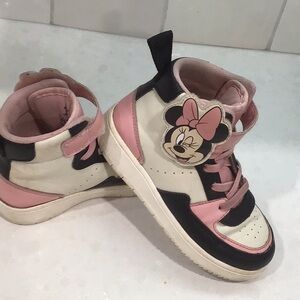 Disney Minnie Mouse Pink and Black H&M High Top Sneakers